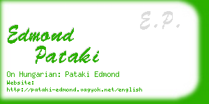 edmond pataki business card